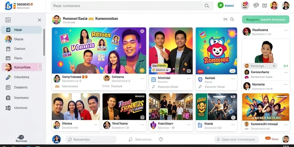 Fitur interaksi sosial untuk terhubung dengan pemain lain.