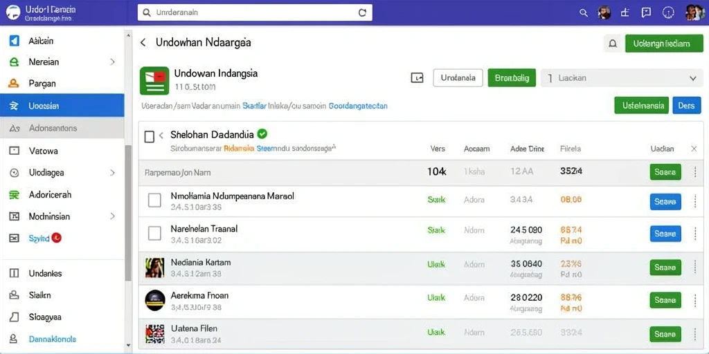 Menu strategis yang mudah diakses untuk pemain.